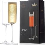 JoyJolt Claire 14oz Red Wine Glass Set. Large Wine Glasses Set of 2 Crystal Wine Glasses. Elegant Wide Rim Stemware - Modern Wine Glasses with Stem. Stemmed Wine Glasses for Unique Wine Glasses Gifts